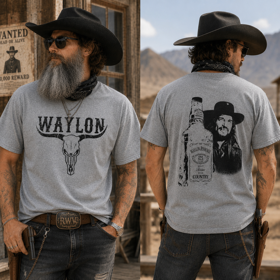 Waylon Jennings Quality Texas T Shirt