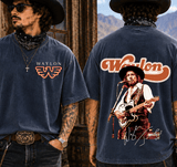 Waylon Jennings Logo T-shirt, Outlaw Country Music Ledgend