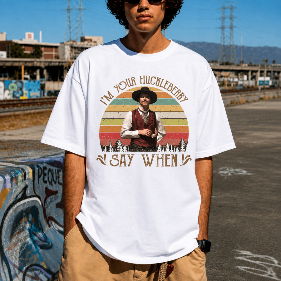 I’m Your Huckleberry Vintage T-shirt Doc Holiday Tombstone Graphic Tee Shirt