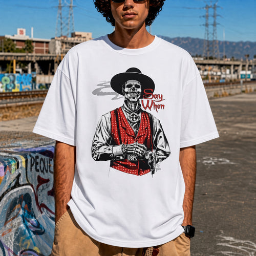 Doc Holliday ‘Say When’ T-Shirt, Tombstone Western Tee, doc holiday shirt