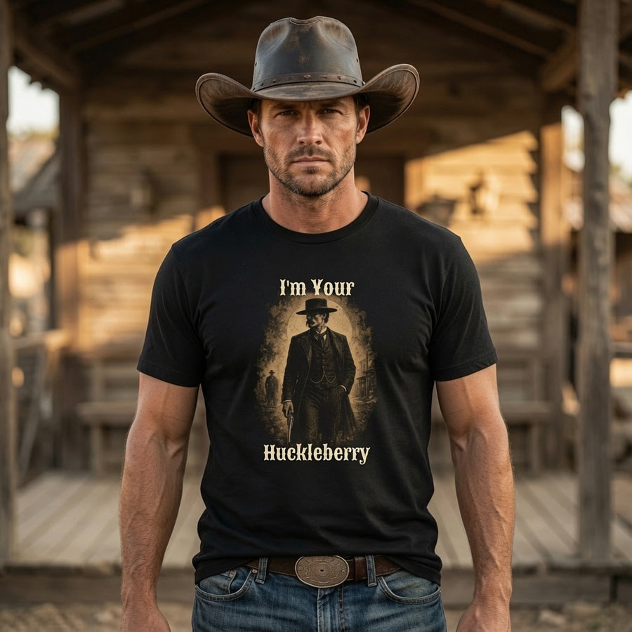 I’m Your Huckleberry Shirt, Vintage Doc Holliday Graphic Tee, Western Cowboy Retro T-Shirt, Tombstone Movie Quote Gift