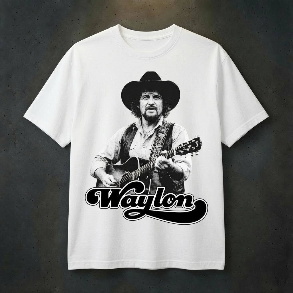 Retro Waylon Jennings Tee, Outlaw Country Music Shirt