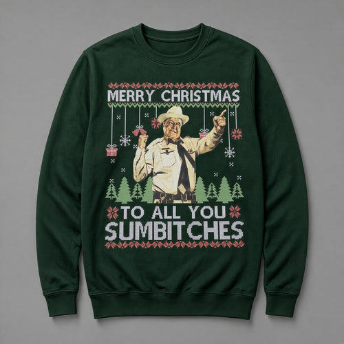 Merry Christmas Too All You Sumbitches Christmas Sweatshirt, Smokey And The Bandit Shirt 2
