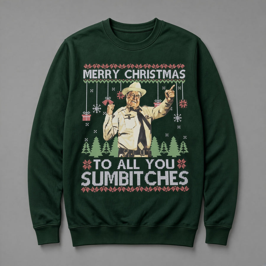 Merry Christmas Too All You Sumbitches Christmas Sweatshirt, Smokey And The Bandit Shirt 2