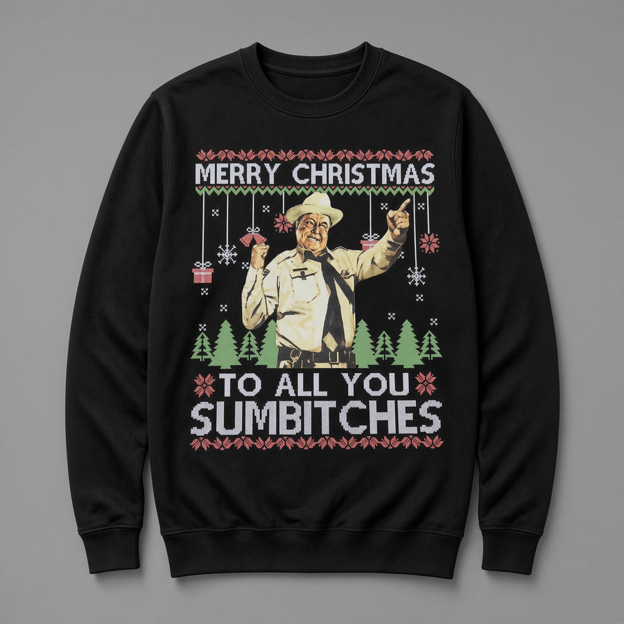 Merry Christmas Too All You Sumbitches Christmas Sweatshirt, Smokey And The Bandit Shirt
