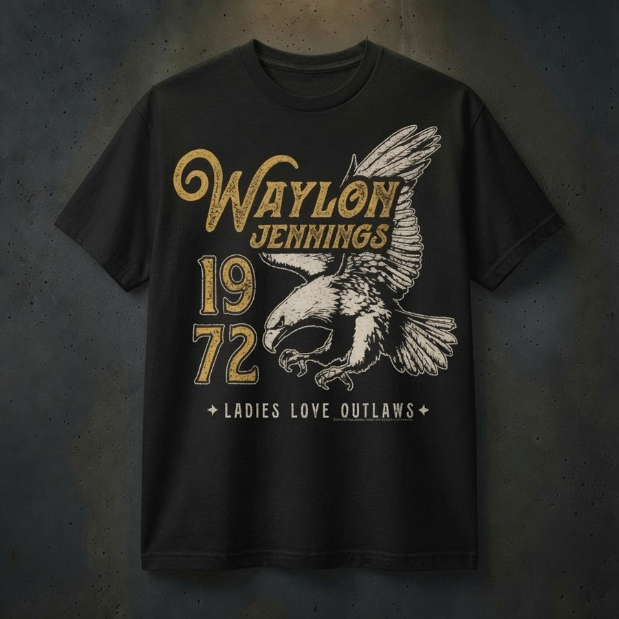 Waylon Jennings 1972 Eagle T-Shirt