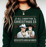 Biscuits and Whores Funny Christmas Shirt