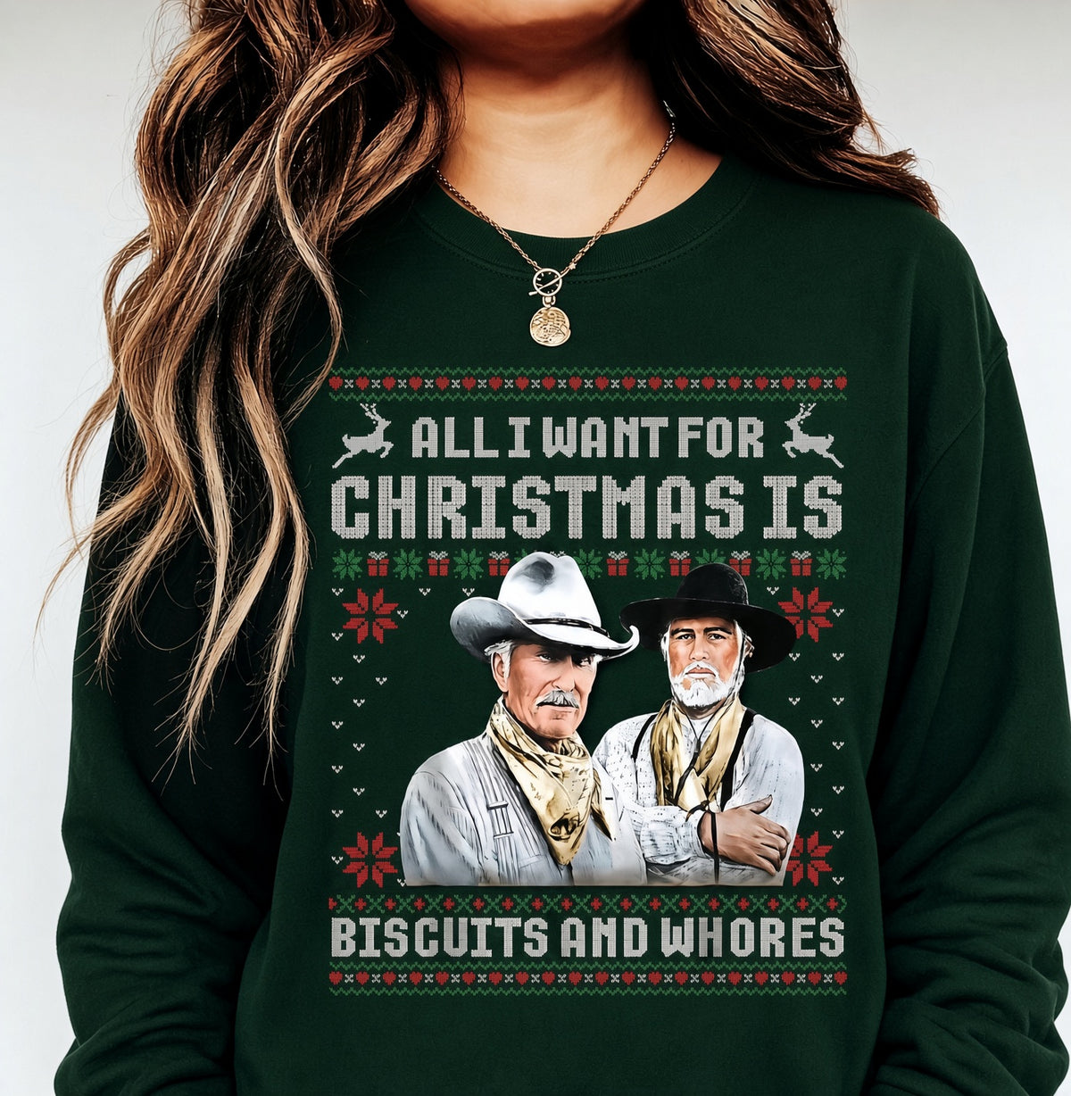 Biscuits and Whores Funny Christmas Shirt
