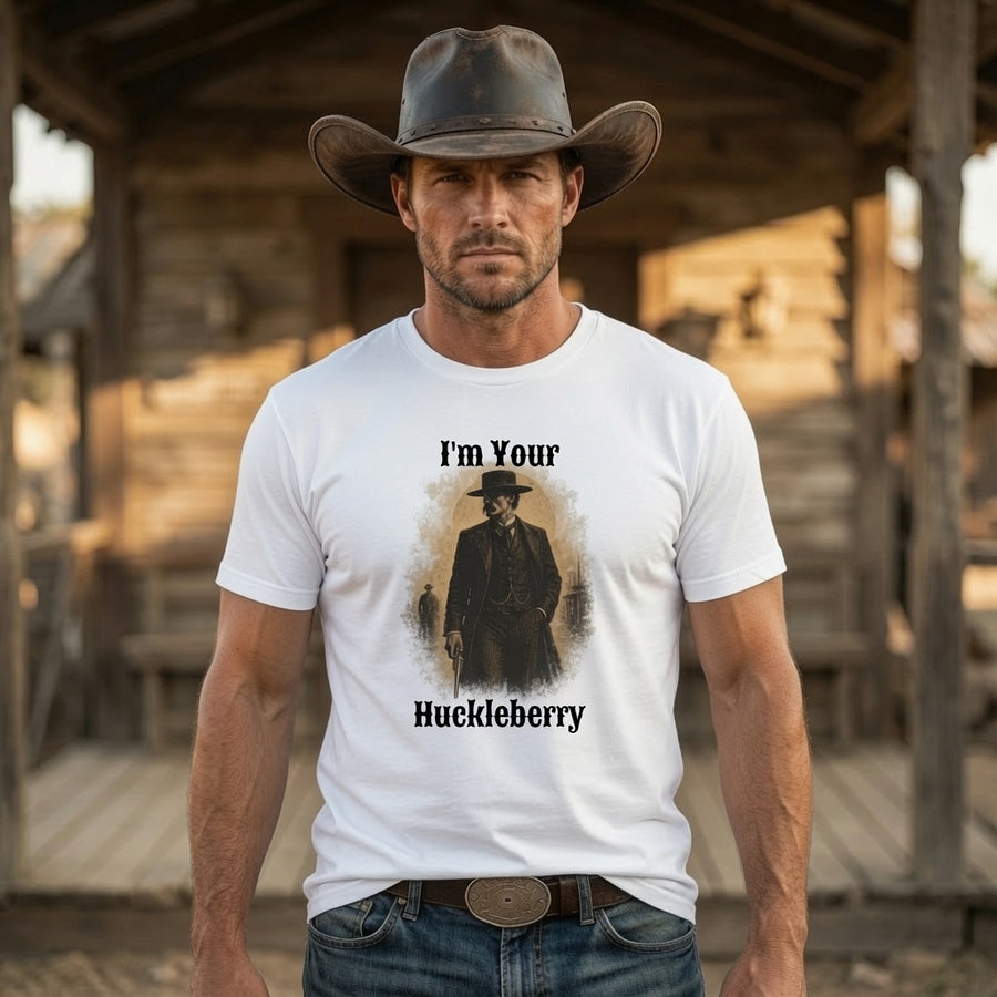 I’m Your Huckleberry Shirt, Vintage Doc Holliday Graphic Tee, Western Cowboy Retro T-Shirt, Tombstone Movie Quote Gift 2