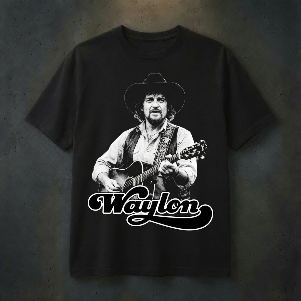 Retro Waylon Jennings Tee, Outlaw Country Music Shirt