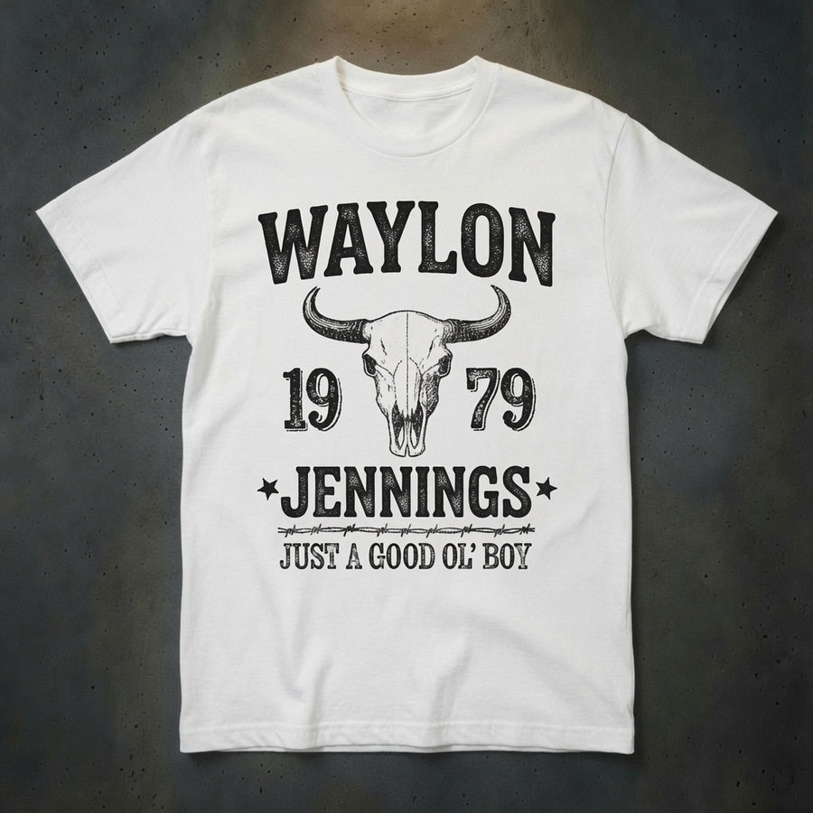 Waylon Jenning Good Ol Boy Ringer T-Shirt
